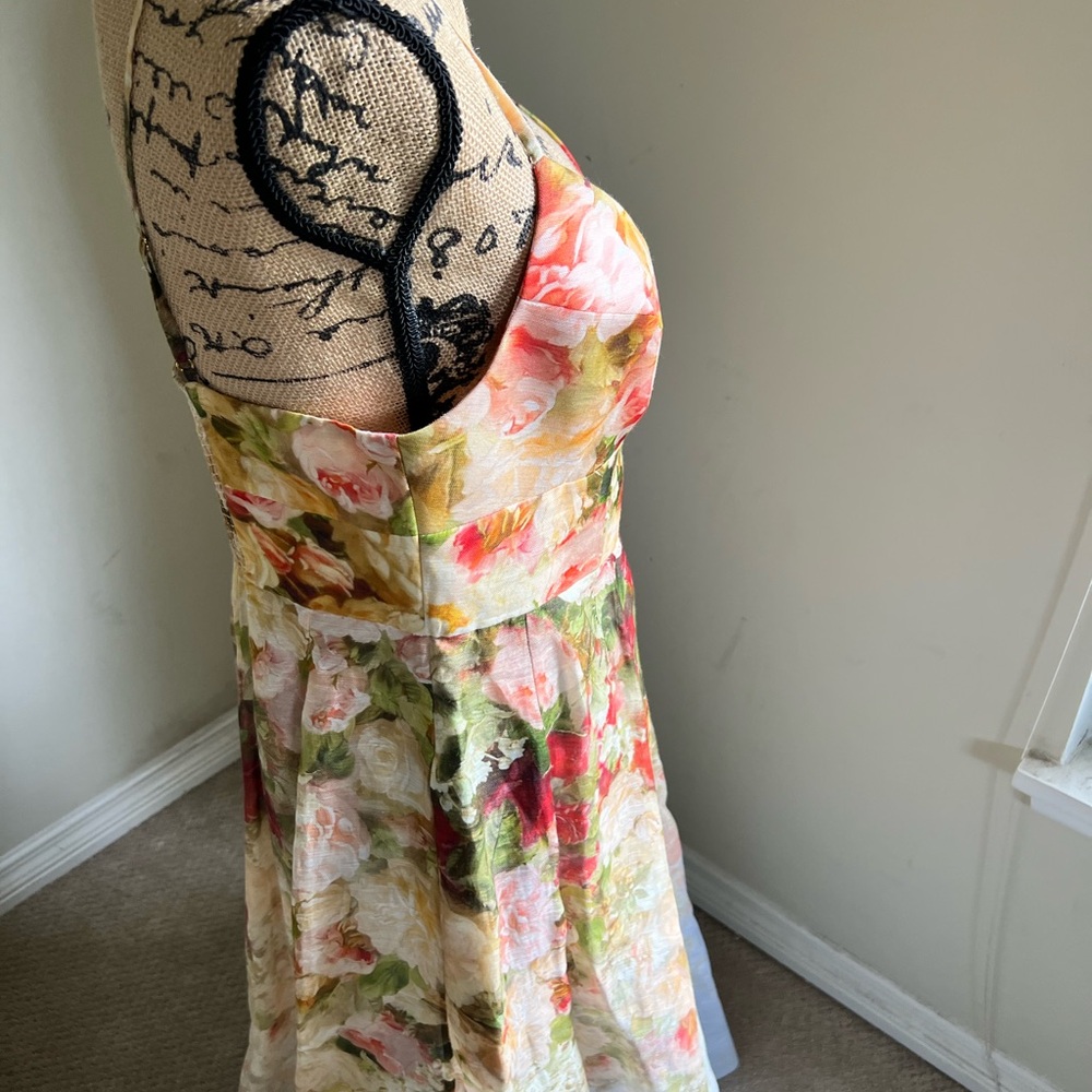 🖤SOLD🖤 Zimmermann Garden Picnic Linen & Silk Dress, Size 4 (fits like 12 US) - Picture 15 of 17